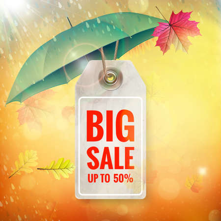 Autumn seasonal sale label.のイラスト素材