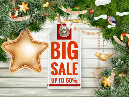 Christmas sale design template.のイラスト素材