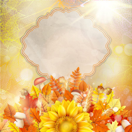 Background on a theme of autumn.のイラスト素材