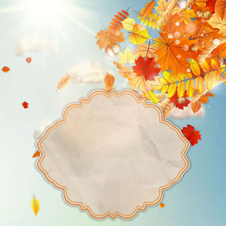 Background on a theme of autumn. EPS 10 vector file includedのイラスト素材