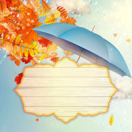 Background on a theme of autumn. EPS 10 vector file includedのイラスト素材