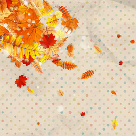 Background on a theme of autumn. EPS 10 vector file includedのイラスト素材
