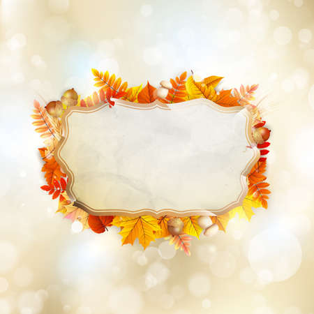 Background on a theme of autumn. EPS 10 vector file includedのイラスト素材