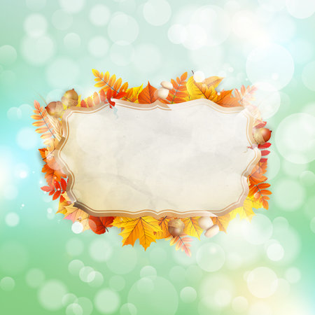 Background on a theme of autumn. EPS 10 vector file includedのイラスト素材