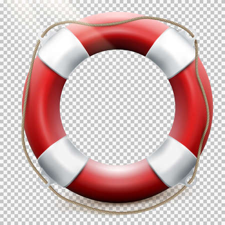 Life buoy isolated on transparent background. EPS 10 vector file includedのイラスト素材