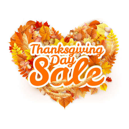 Thanksgiving Day sale headline template. EPS 10 vector file includedのイラスト素材