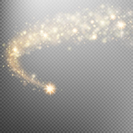 Vector of Golden sparkling falling star. - ID:1-67603926 - Royalty Free ...