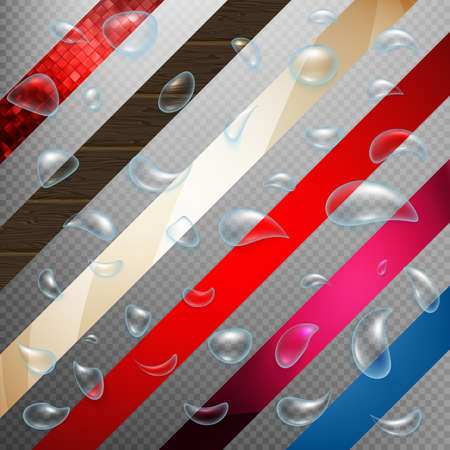 Realistic transparent Water drops. EPS 10 vector file includedのイラスト素材