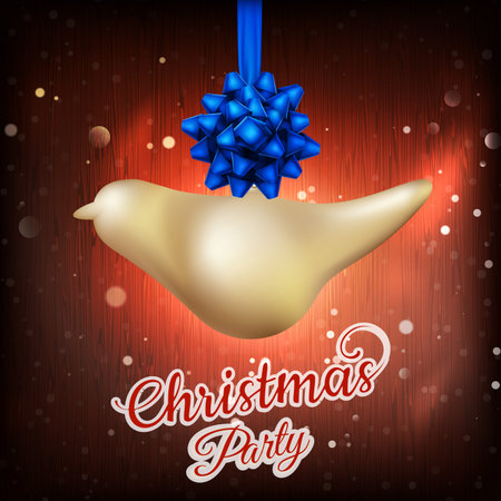 Christmas fir tree with lights on wooden background. Merry Christmas and Happy New Year.のイラスト素材