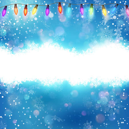 Holiday greeting with snowflake background.のイラスト素材