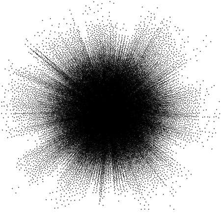 Stipple Sunburst. Effects Made from Little Dots - Halftone. EPS 10 vector file includedのイラスト素材