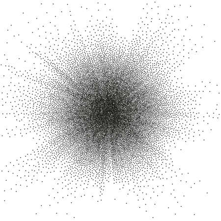 Random halftone, pointillism pattern. Irregular dots abstract monochrome halftone. EPS 10 vector file includedのイラスト素材