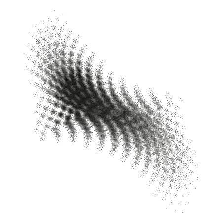 Abstract halftone geometric shape. EPS 10