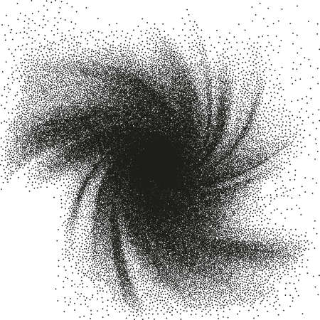 Abstract background vortex dotwork.のイラスト素材