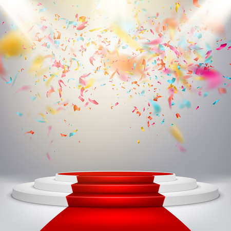 White winners podium. EPS 10のイラスト素材