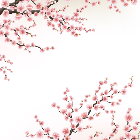 Invitation cards with a blossom sakura. EPS 10のイラスト素材