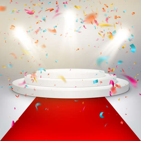 Stage with scenic lights. EPS 10のイラスト素材