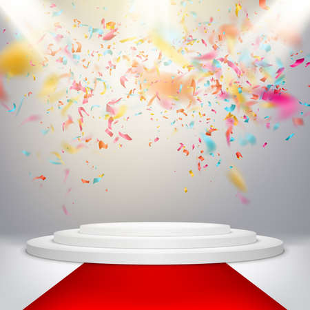 Stage with scenic lights. EPS 10のイラスト素材