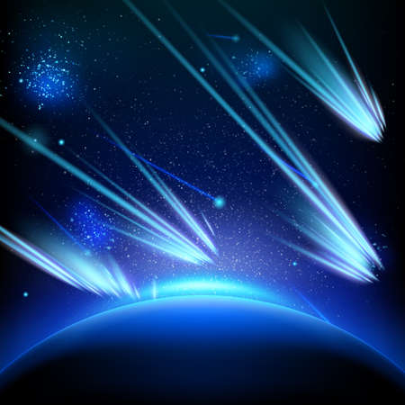 Make a wish on this shooting stars. EPS 10のイラスト素材