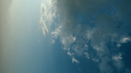 The Serene Sky filled with Soft Clouds creates a truly mesmerizing and peaceful scene