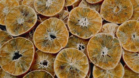 Delicious and Decorative Dehydrated Citrus Slices for Both Decoration and Flavor Enhancementの写真素材