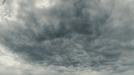 A Dramatic Cloudscape Highlighting Overcast Skies with Dynamic and Ominous Elements Time lapse.