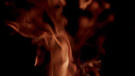 Dynamic and mesmerizing Fire Flames with Beautiful Flickering Movements and Effectsの写真素材