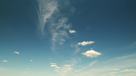 A Beautiful Sky with Clouds A Truly Tranquil Nature Scene That Evokes Serenity and Calmnessの写真素材