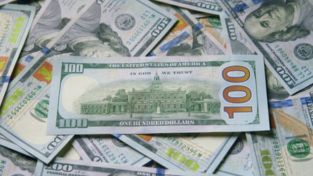 Discover an astonishing and captivating collection of U.S. dollar bills that you will loveの写真素材