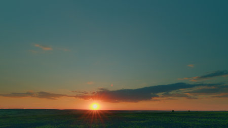 Experience the Serene and Beautiful Sunset Over the Tranquil Horizon at Dusks Embrace