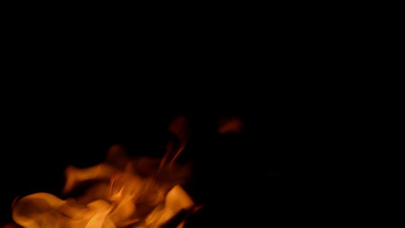 Dynamic Flames Captured in Captivating Motion and Dance, Celebrating Their Splendorの写真素材
