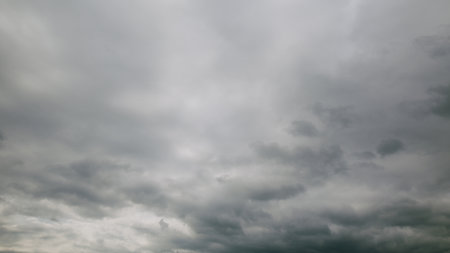 A Dramatic Cloudy Sky Suspended in Space Captured in Various Different Angles and Perspectivesの写真素材