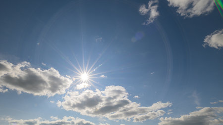 A Beautiful Blue Sky Gently Complimented by Dynamic and EverChanging Clouds Above Us Today