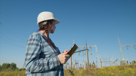 An Engineer Assessing Power Equipment on Site and in the Field for Performance and Reliability