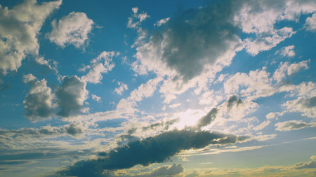 The Bright and Beautiful Clouds Beneath the Vast Blue Sky During a Pleasant Daytime