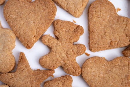 Playful cookies perfect for snacks, Baked teddy and heart shaped cookies for children, Decorative...