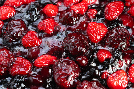 Festive berry glaze, Seasonal elegance showcased by sparkling berry and fruit coating, Joyous berry...