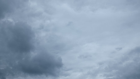 The Cloudy Sky Creates an Overcast and Gloomy Mood, Perfect for Reflection and Serenity