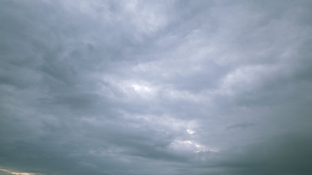 A Dramatic Overcast Sky Featuring Impressive Texture and Intense Depth of Detailed Features