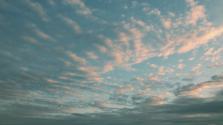 A Beautiful Sky Filled with Colorful Clouds at Dusk, Creating a Stunning Visual Experience