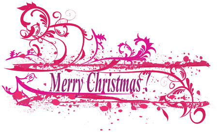 Merry Christmas Wishes made with swirlsのイラスト素材