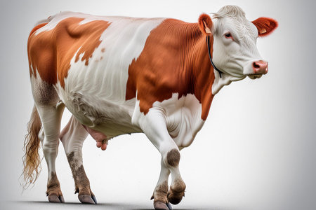 Horse on a light background. Studio photo of a horse.の素材