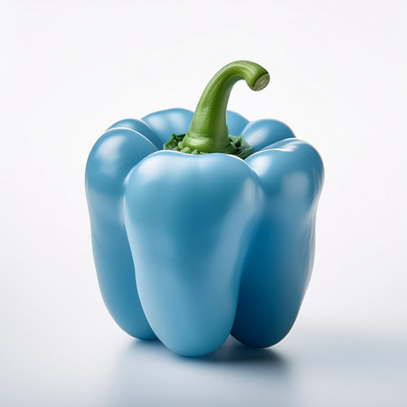 Blue bell pepper isolated on a white background. 3d illustration.の素材