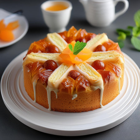 Delicious cupcake with marmalade and candied apricotsの素材