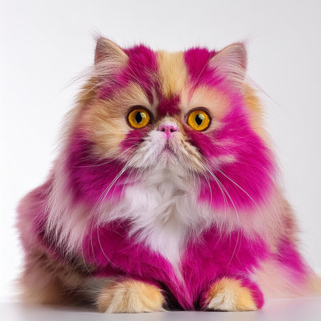 Persian cat on white background. Studio shot. Isolated.の素材