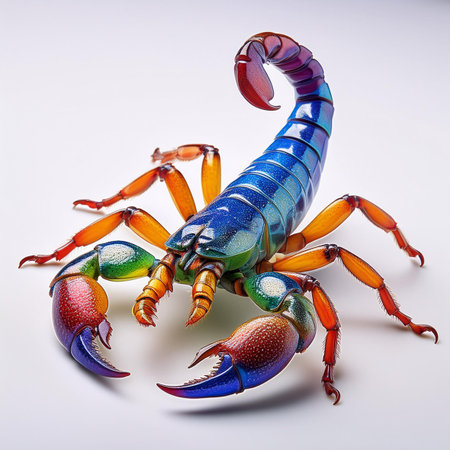Scorpion isolated on white background. 3d render illustration.の素材