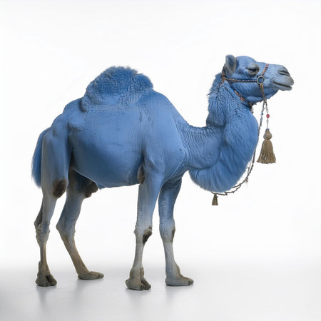 Camel isolated on a white background. 3d rendering - illustrationの素材