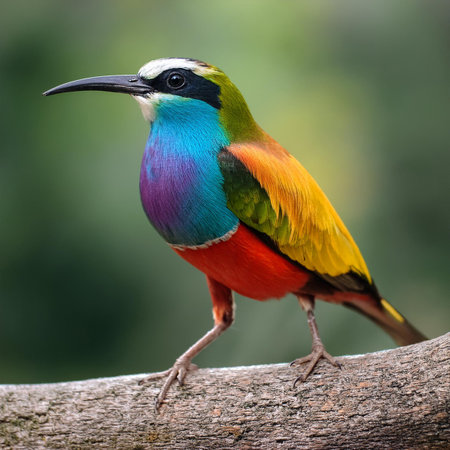 Beautiful colorful bird in nature, Colorful bird in the nature habitatの素材