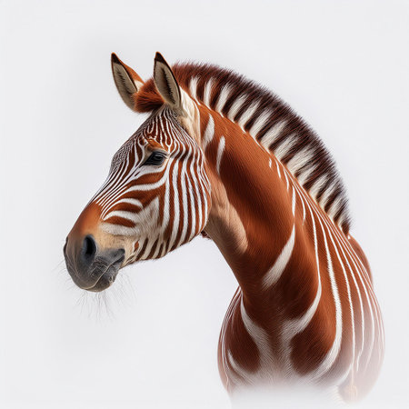 Portrait of a zebra (Equus quagga)の素材