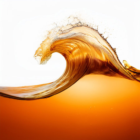 Splash of orange water on a white background. 3d renderingの素材